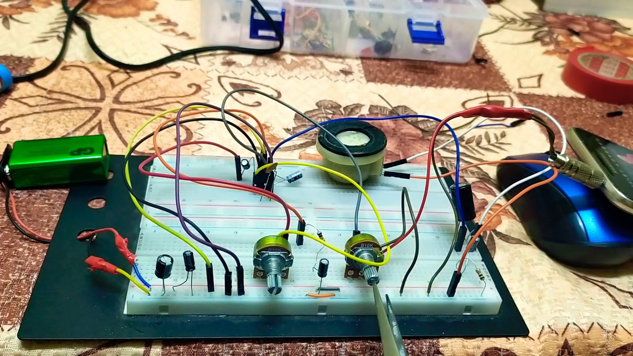 Audio amplifier test with ( gain and volume) control