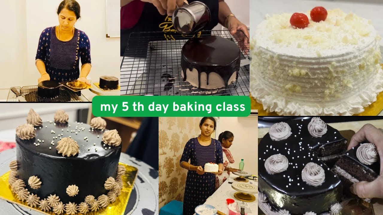 Government certified baking course | 5th Day Offline Baking Class | Choco Truffle & WhiteForestCake