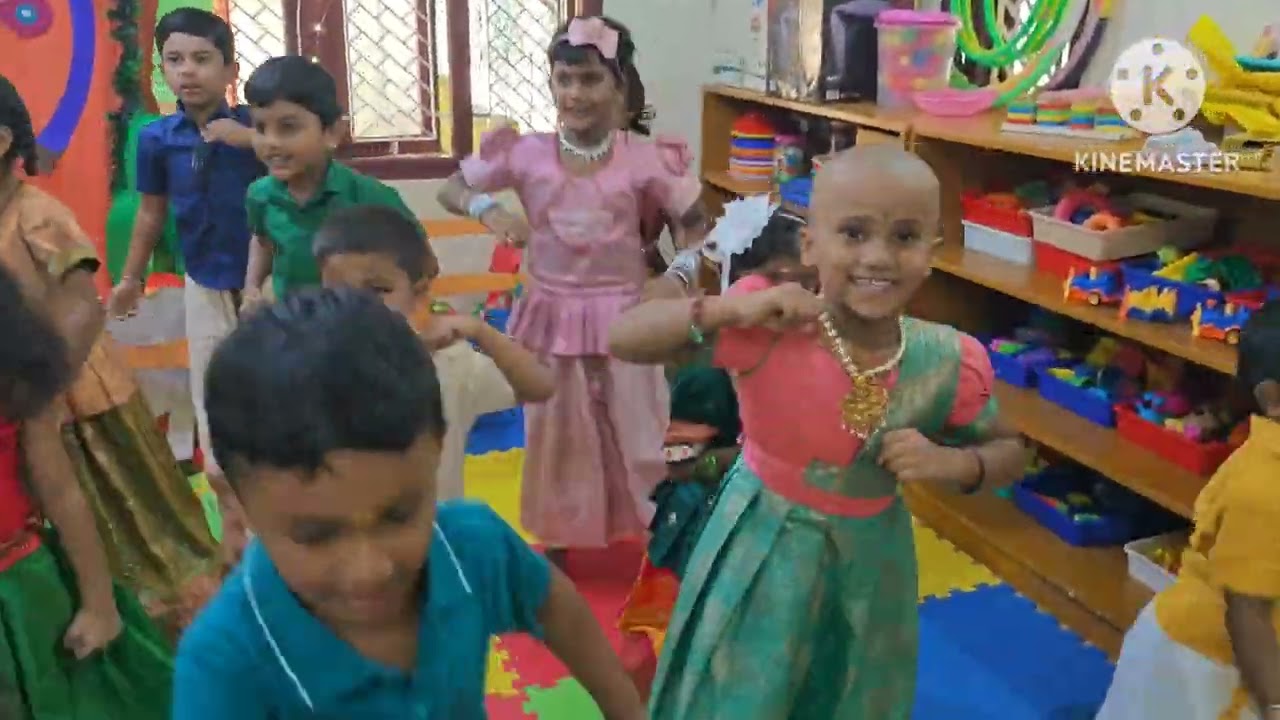 Pongal dance by ukg children at Jaisan Preschool Nilakottai 2026