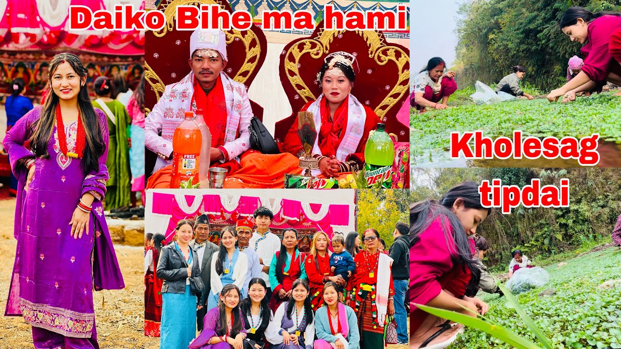 Bihe sakera farkiyo|| local pure kholesag tipna hami kholama|| SundarBinitaVlog