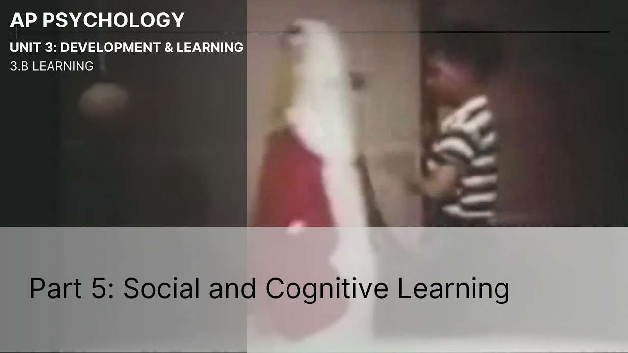 Unit 3B Part 5 Social and Cognitive Learning