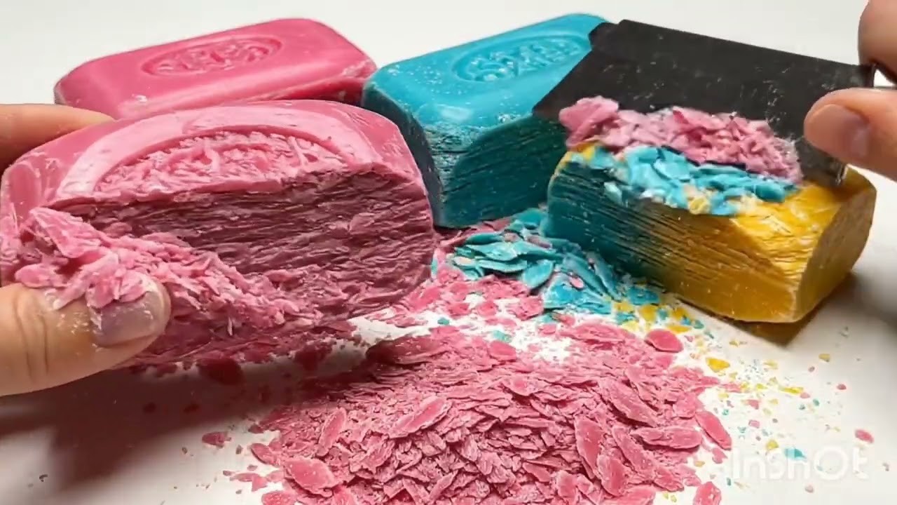Relaxing asmr many soap crushing