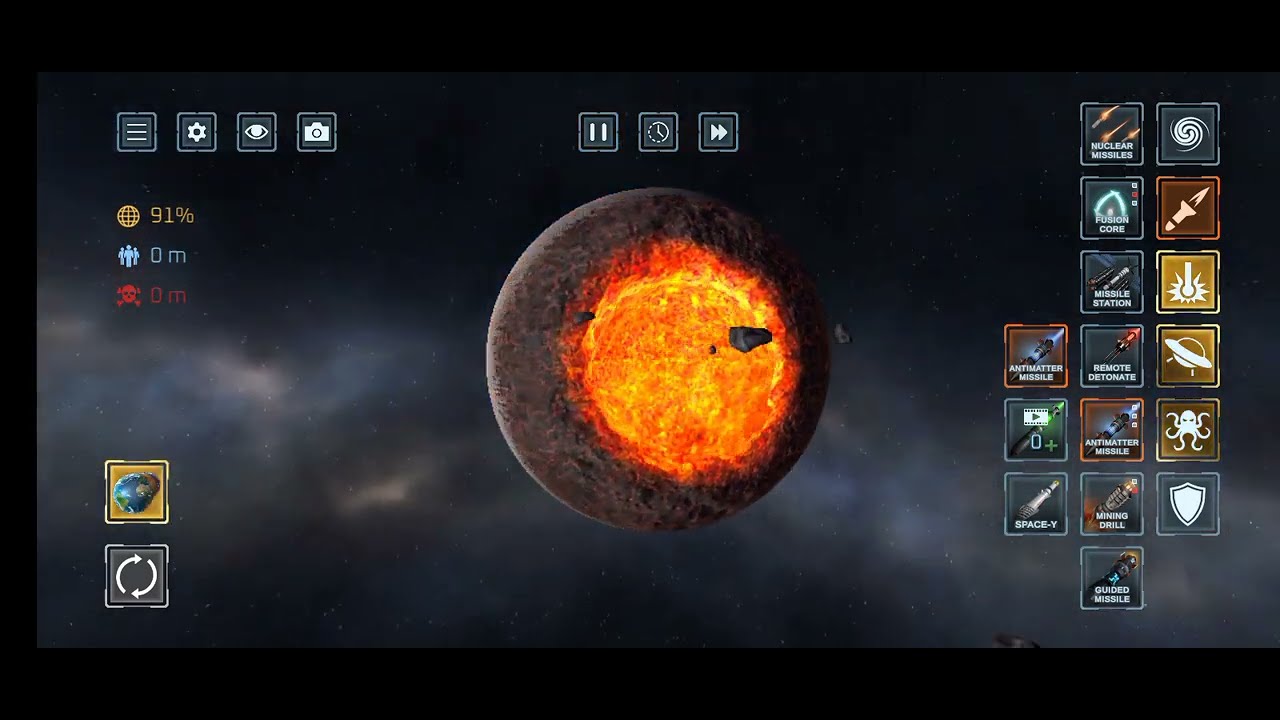 I attacked Planet Pluto with Antimatter missile 🚀🚀🚀