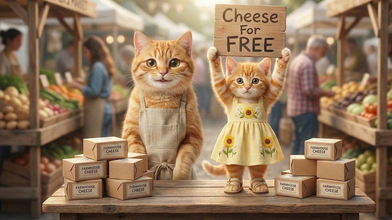 🧀 Making Fresh Cheese from Scratch! Cute Cat & Kitten Farm Life 🚜#kittens