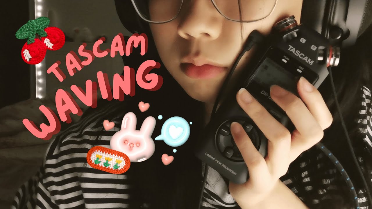 asmr | tascam waving irregular trigger words (ear to ear word repetition)