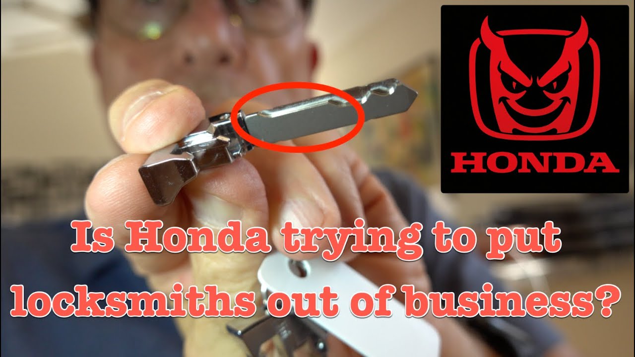 The new Honda Emergency Key - why has Honda made it impossible to cut this key?