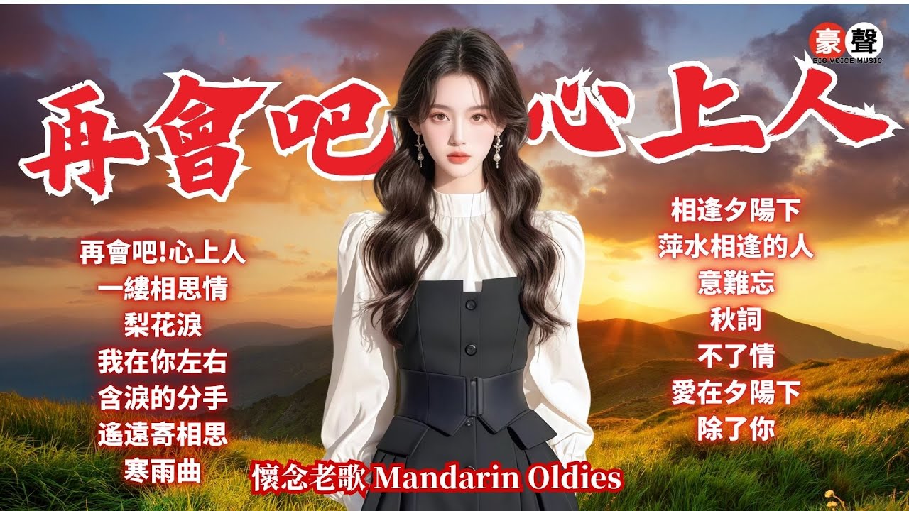 【懷念老歌】再會吧!心上人丨一縷相思情丨梨花淚丨我在你左右丨含淚的分手丨遙遠寄相思丨寒雨曲丨相逢夕陽下丨萍水相逢的人丨意難忘丨秋詞丨不了情  Mandarin Oldies (歌詞版)