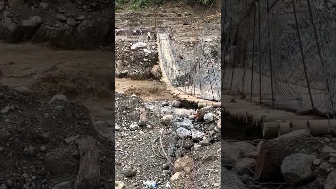 Nepal Danger Bridge #shorts #viral #nepal #bridge #danger
