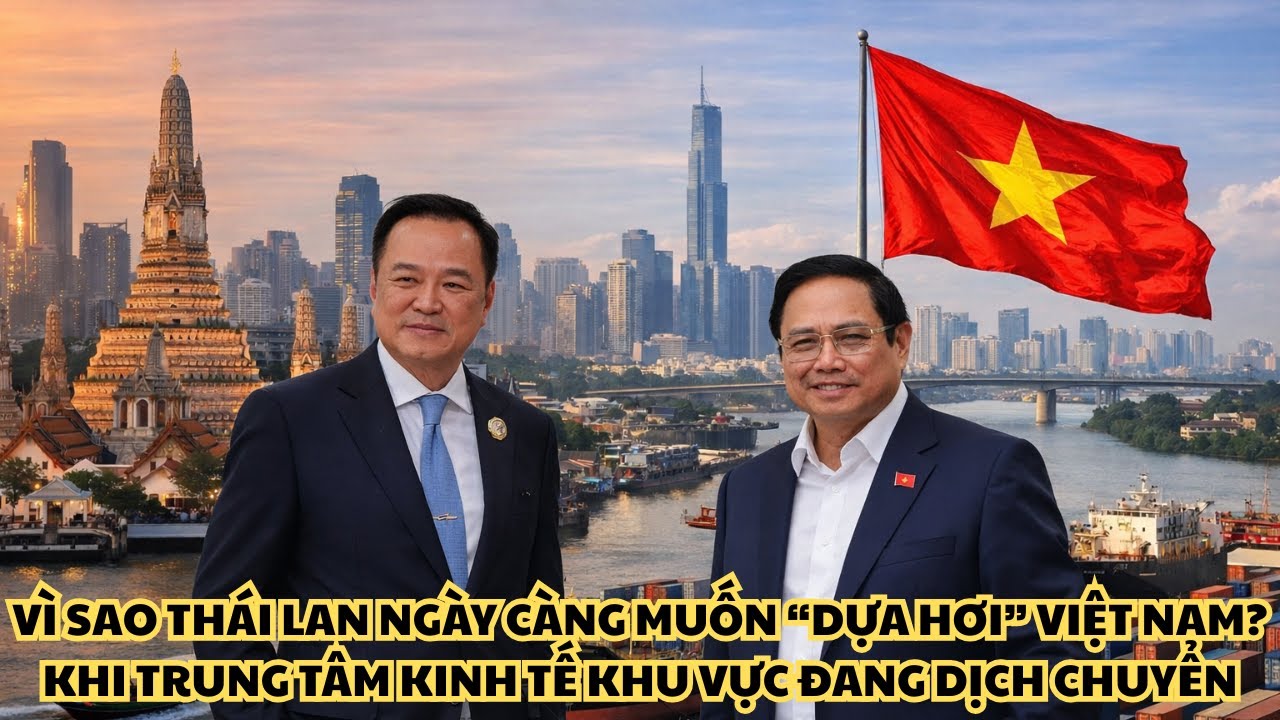 VÌ SAO THÁI LAN NGÀY CÀNG MUỐN “DỰA HƠI” VIỆT NAM? KHI TRUNG TÂM KINH TẾ KHU VỰC ĐANG DỊCH CHUYỂN