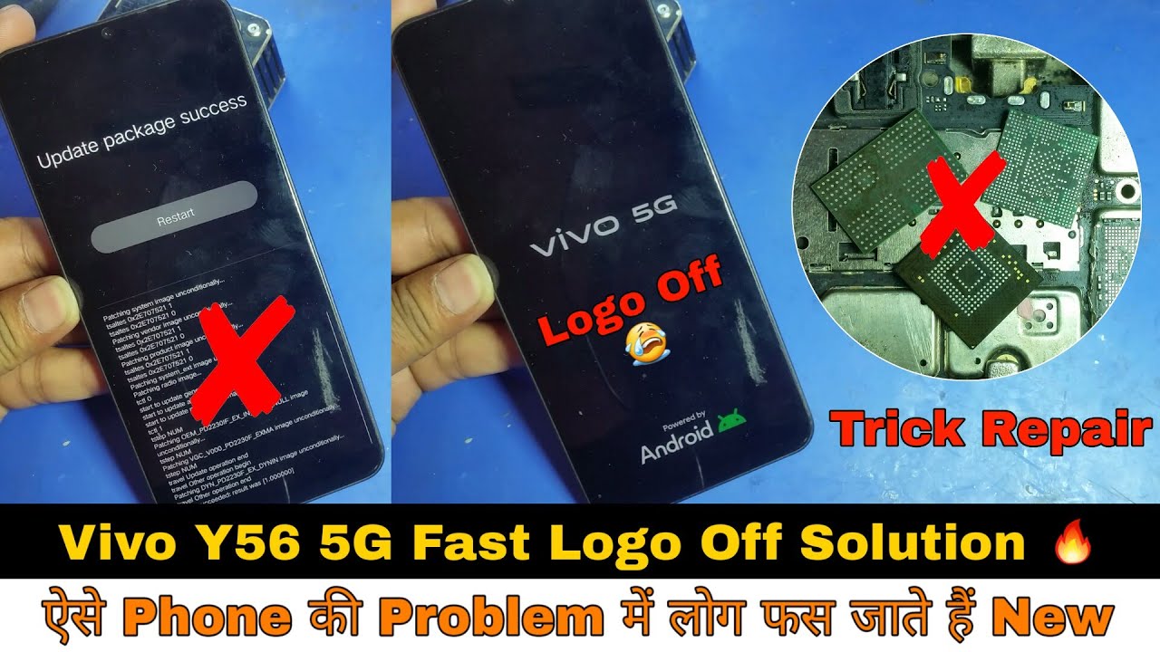Vivo Y56 5G Fast Logo Off Solution | No Cpu |No Battery |No Software | Fix New Solution 🔥