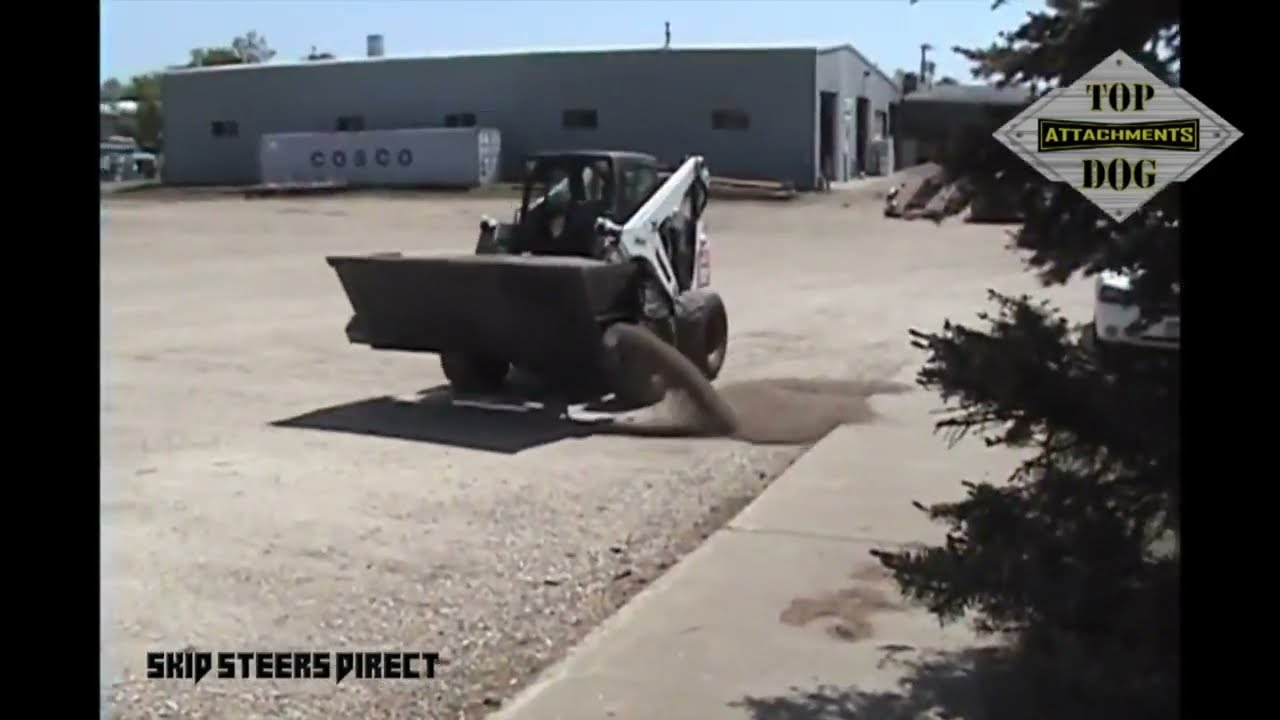 Dual Side Flow skid steer Bucket by Top Dog Attachments
