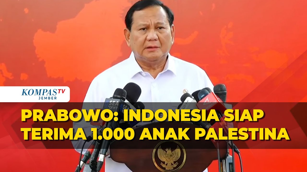 Prabowo Sebut Indonesia Siap Terima 1.000 Anak Palestina yang Alami Trauma