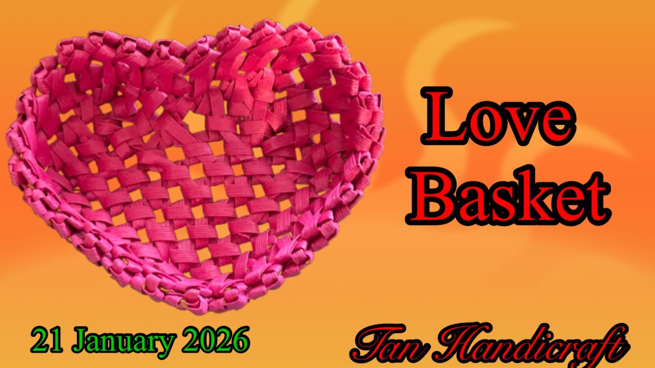 Tutorial ke 1730 - Weaving Love Basket Japanese Ecocraft 