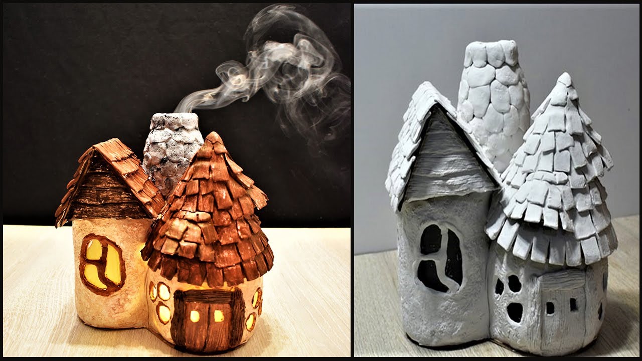 DIY Fairy House with Smoking Chimney