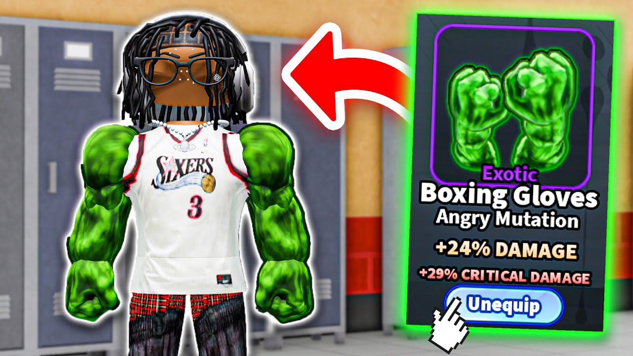 I Used The Most ANNOYING GLOVES In Roblox Fight in A School