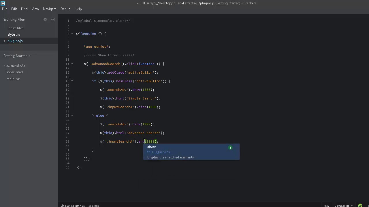 jQuery Tutorial #04 Effects Part 01 ( Show, Hide, Toggle, FadeIn, FadeOut and FadeToggle)