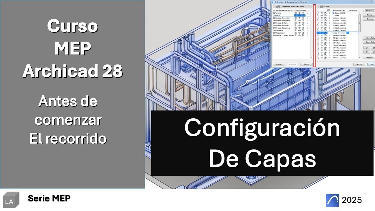 #archicad #mep CURSO MEP ARCHICAD 28 / Antes del recorrido Configuracion de Capas