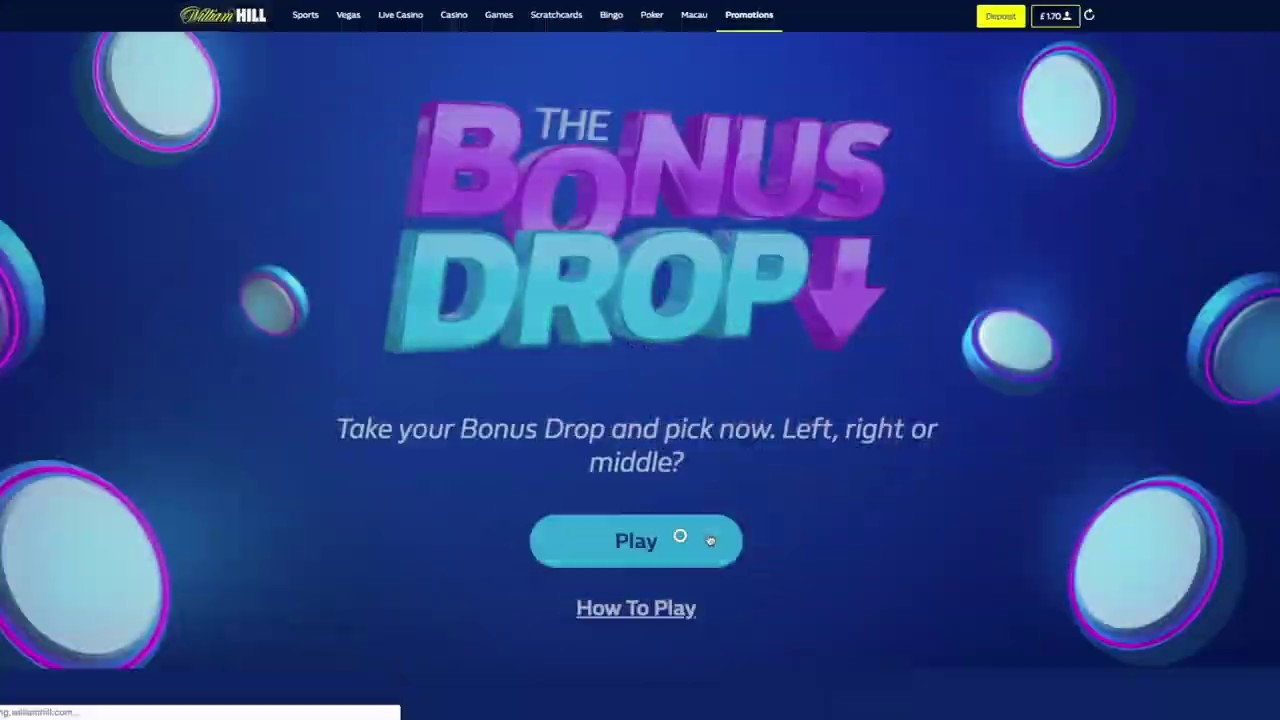 William Hill Bonus Drop WIN! 17 April 2020