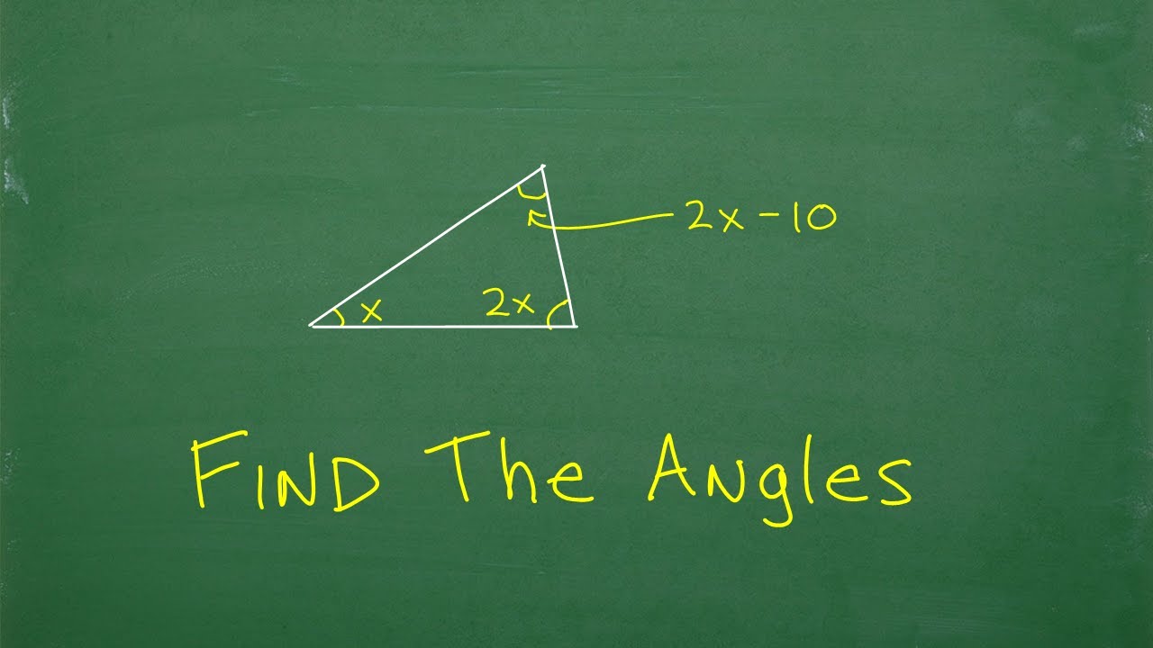 How to find the angles of this triangle – step-by-step…