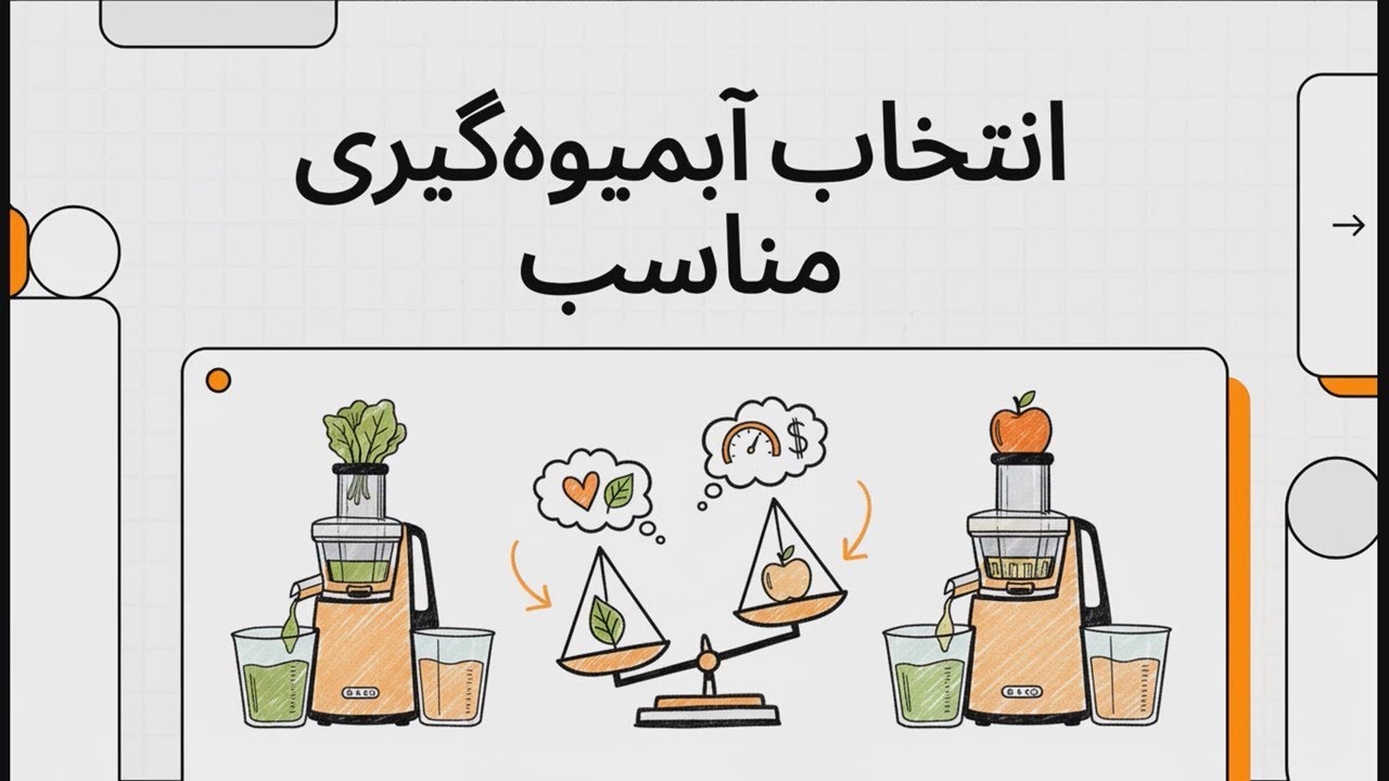 بهترین آبمیوه‌گیری ۲۰۲۵ کدامه؟ بررسی کامل و مقایسه مدل‌ها | راهنمای خرید مسیر انتخاب