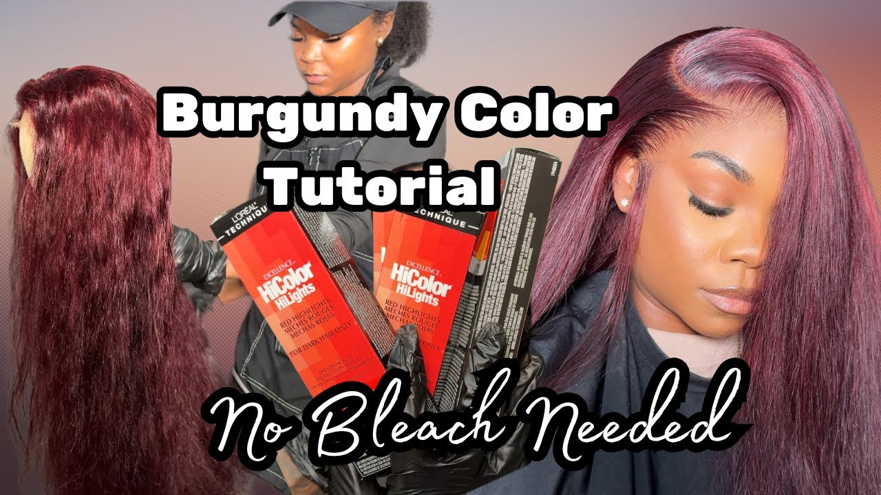 How To Dye Hair Burgundy from Black W/o Using Bleach