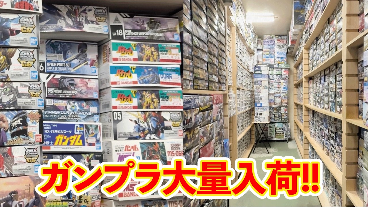 ガンプラ大量に入荷中です‼️‼️棚に収まってません笑