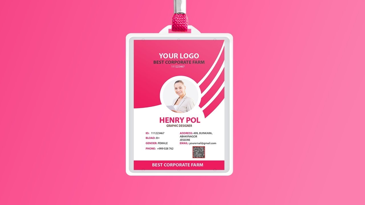 How to Design identity Card -Illustrator tutorial