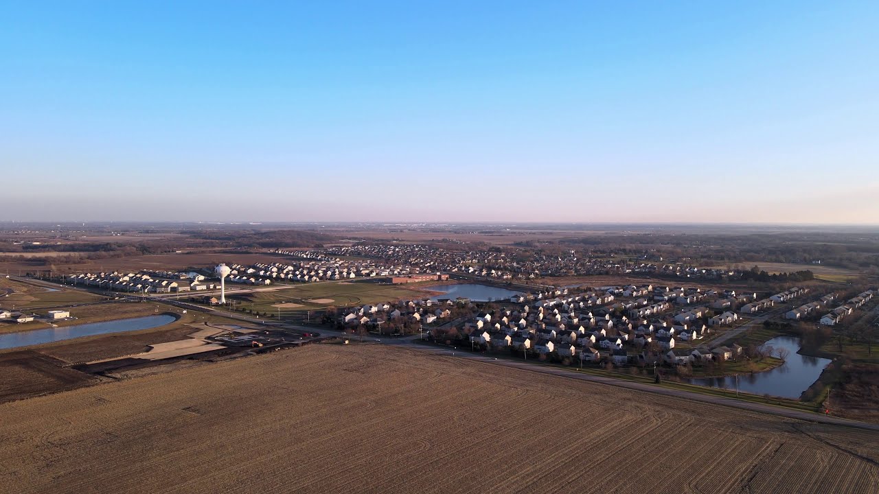 Blackberry Creek Elburn Illinois 4K Aerial
