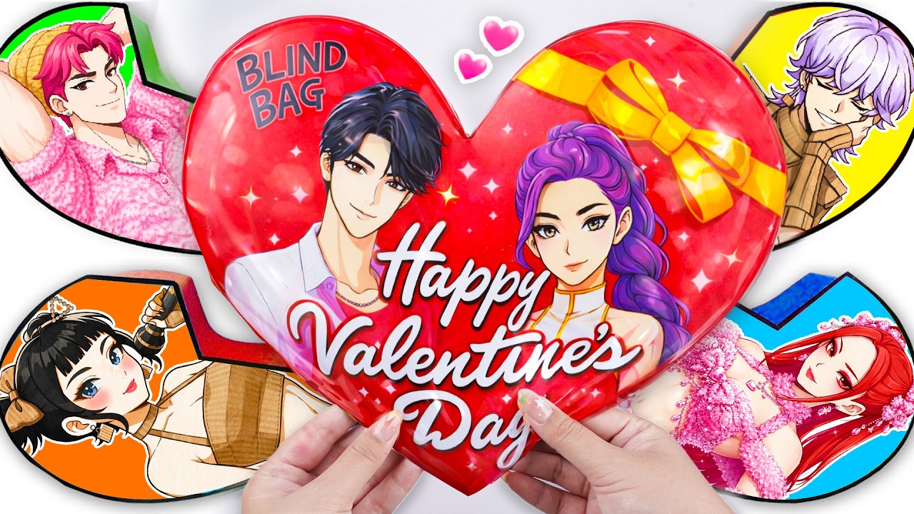 Paper DIY💜 Kpop Demon Hunters Rumi Jinu Rainbow Makeover 🌈 Skincare + Fashion Blind Bag ASMR |Rumi