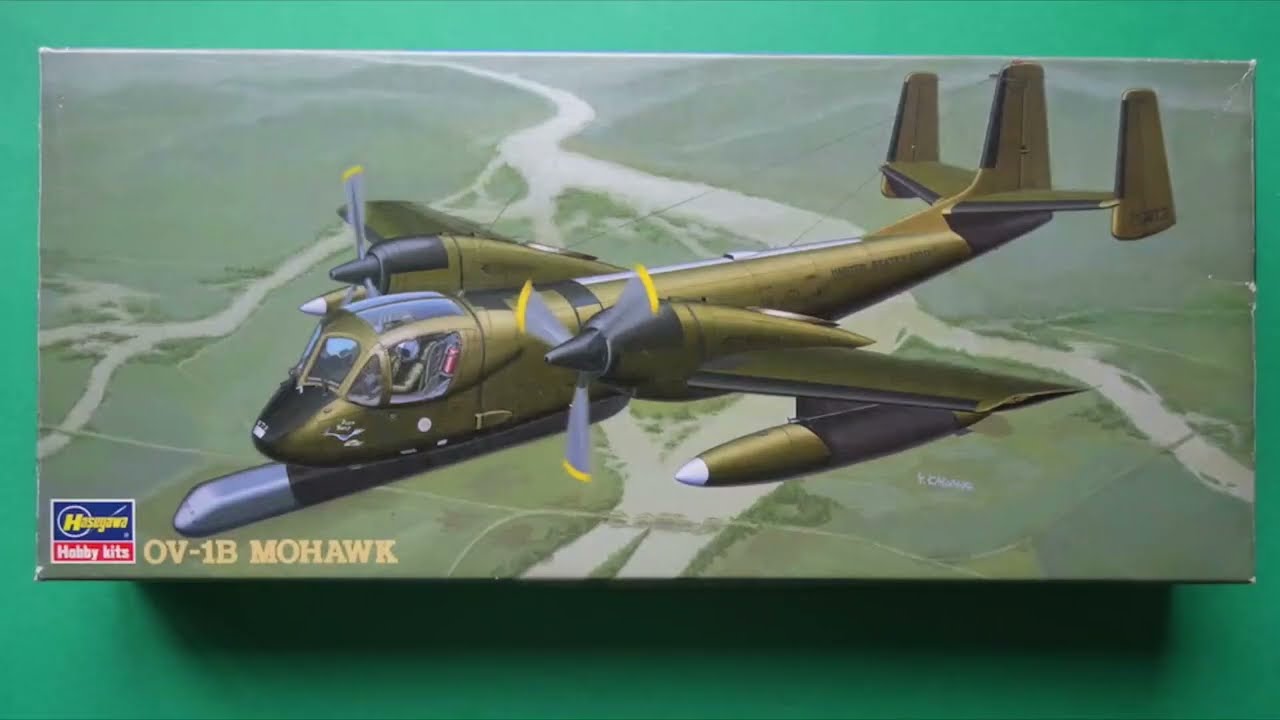Hasegawa 1/72 Grumman OV-1B Mohawk- conversion to civil aircraft.
