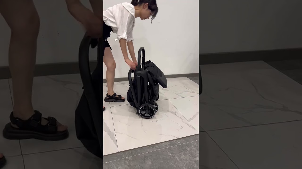 Lightweight Baby Stroller, 1 Second Fold, Compact Travel Stroller for Airplane with Aluminium Frame