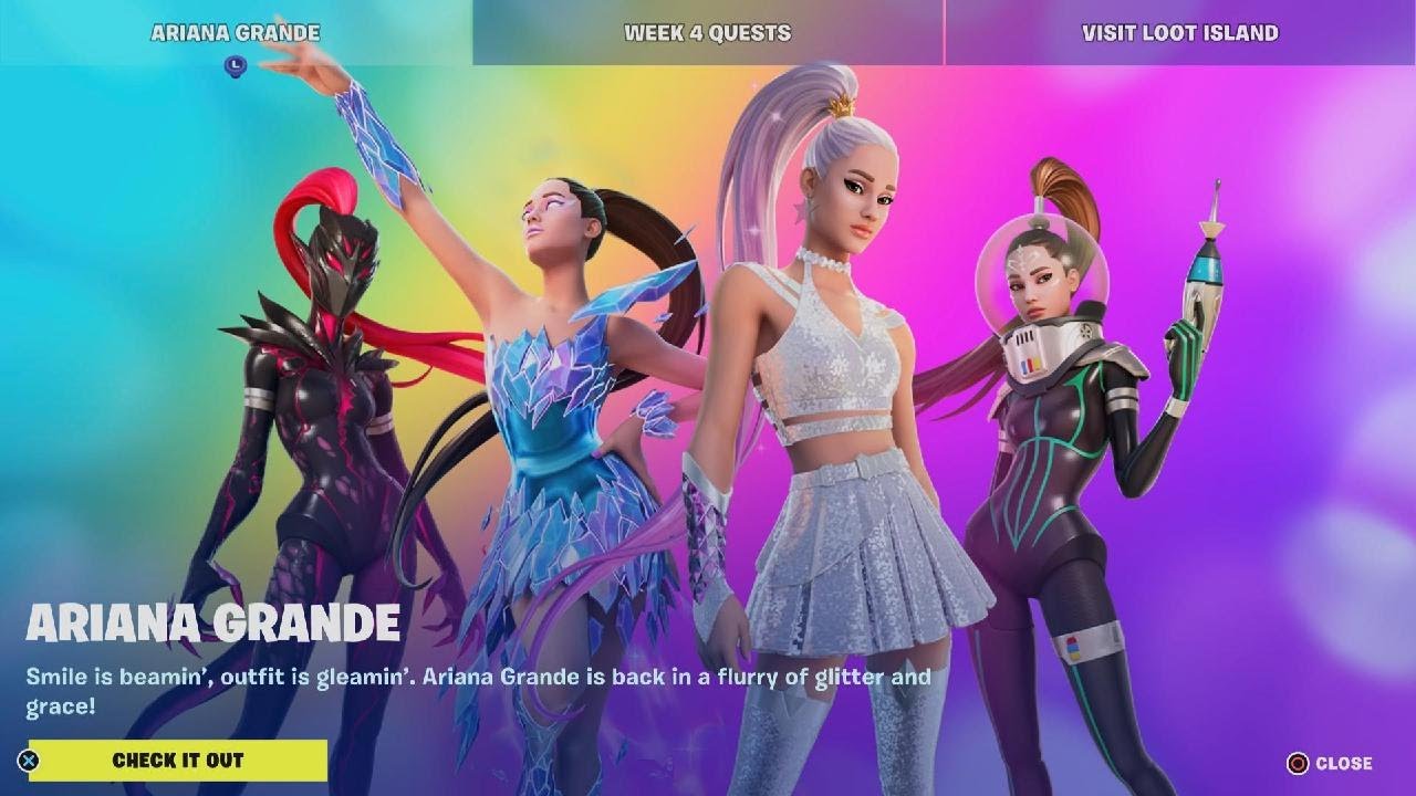 Fortnite Buying Ariana Grande Bundles