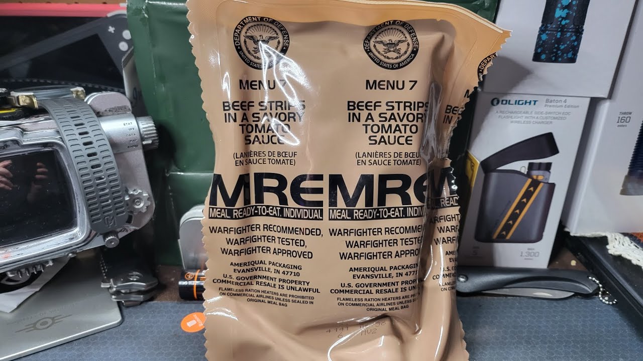 MRE:BEEF STRIPS IN A SAVORY TOMATO SAUCE REVIEW