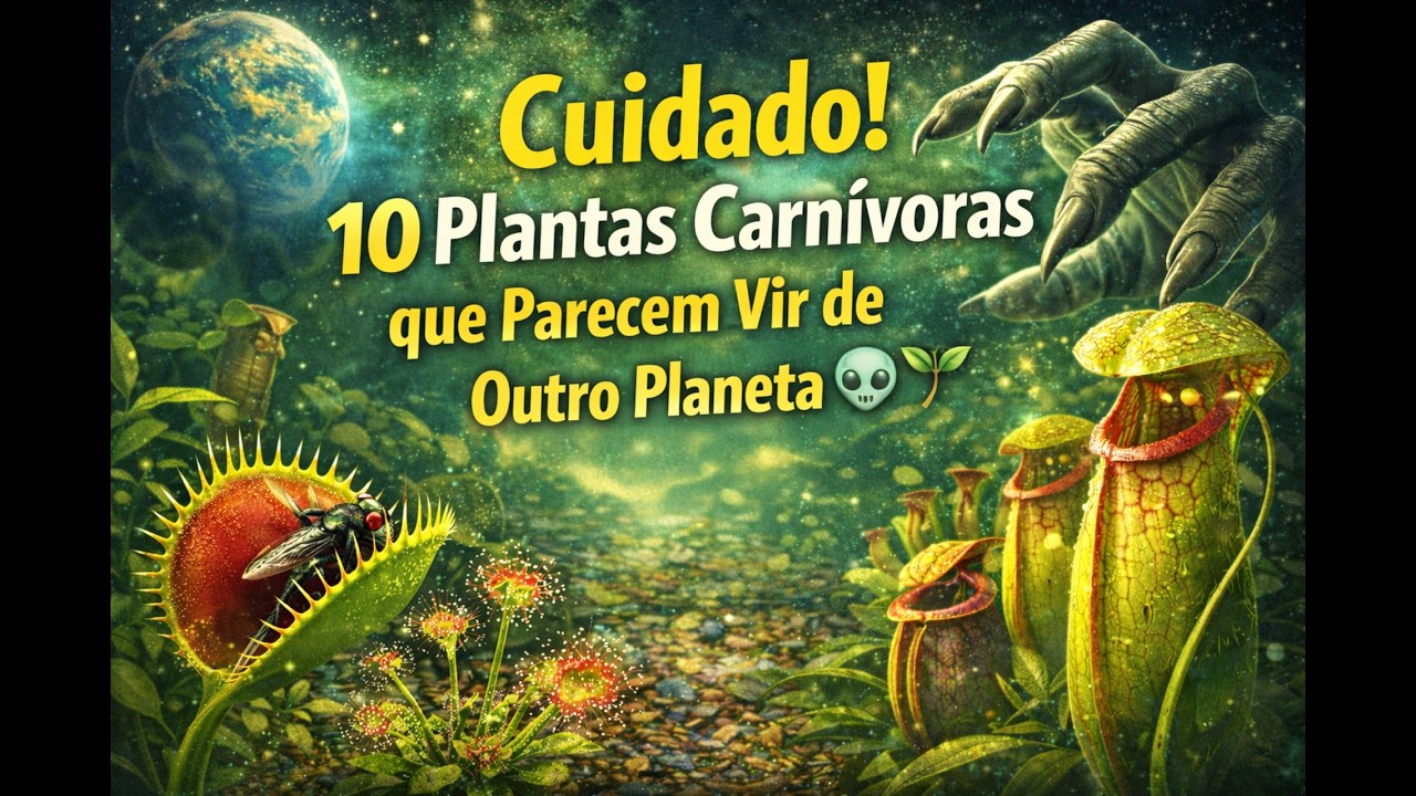 Cuidado! 10 Plantas Carnívoras que Parecem Vir de Outro Planeta 👽🌱
