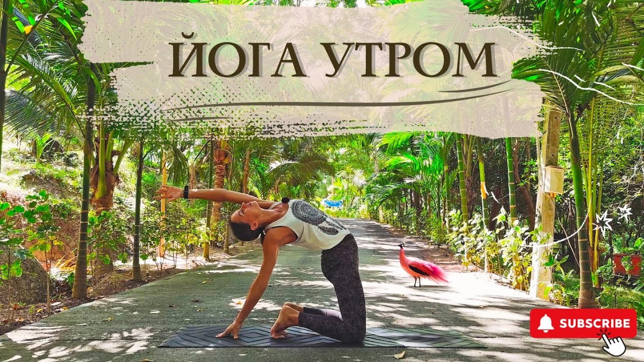 ЙОГА УТРОМ. Короткий пробуждающий комплекс для всего тела. 12 минут.