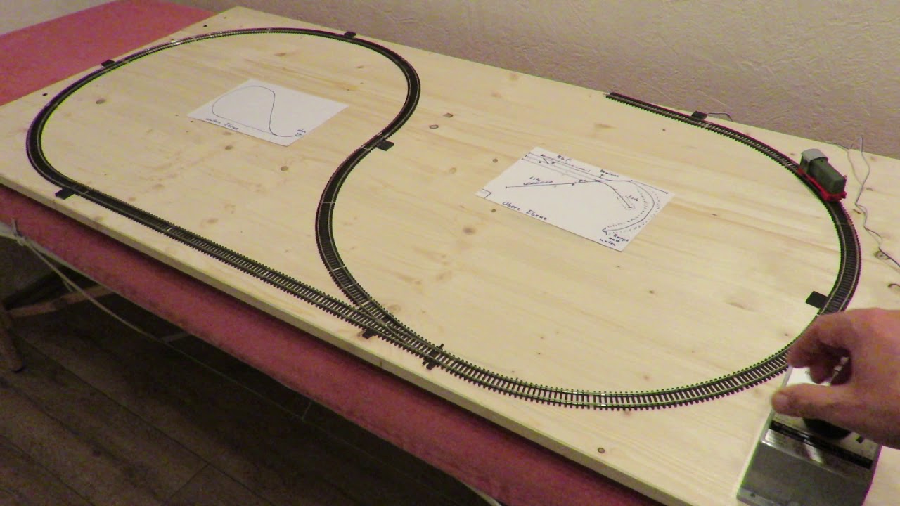 Bau einer TT Modelleisenbahn Teil 02 - Test der Kehrschleife