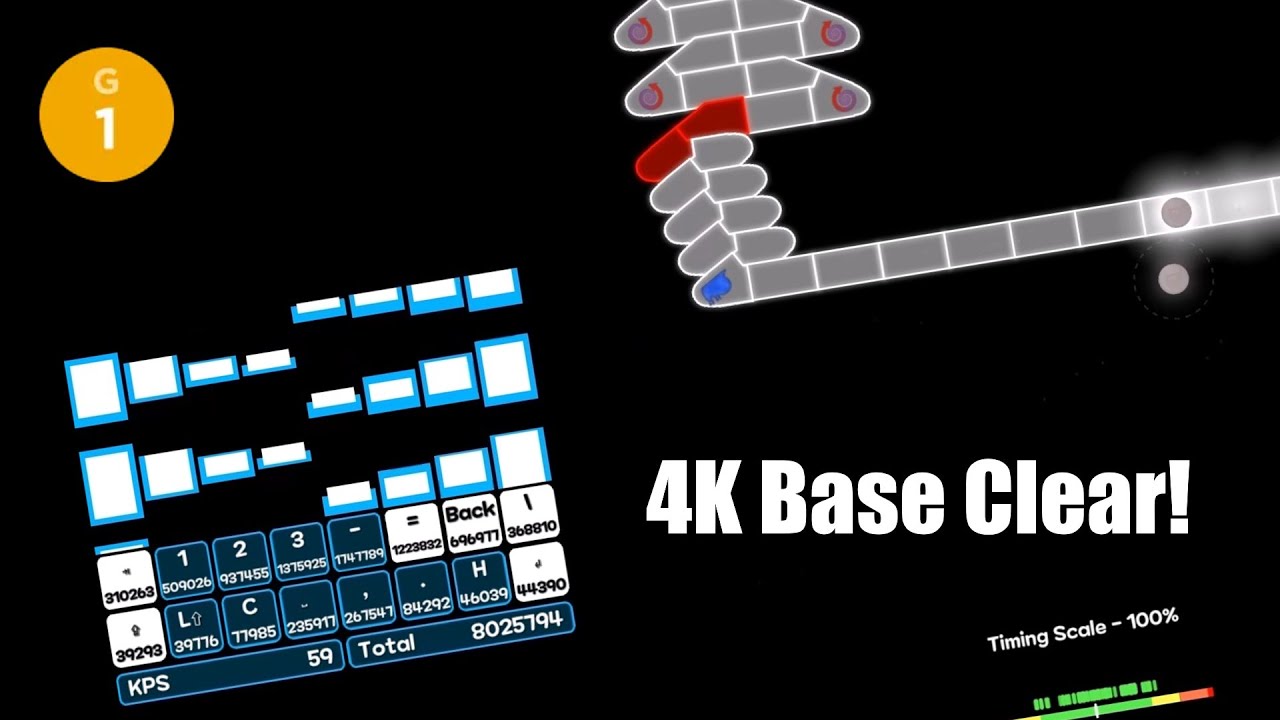 【ADOFAI】Full 4k base clear! | kyutatsuki - Gravitational Revert | by Star4th