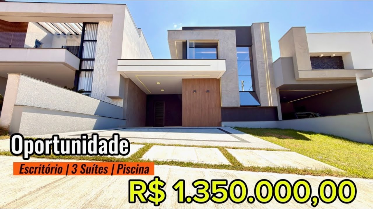 Casa a Venda em Indaiatuba Condomínio Gran Reserve | Imóvel Recém Finalizado com Piscina 