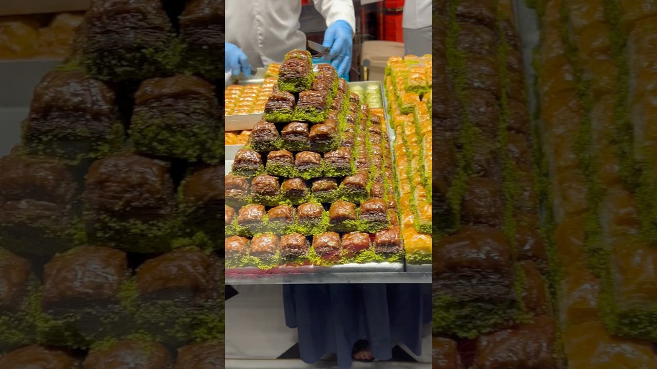 sweets at dubai mall (baklava) #dubai #dubaimall #dubaifood #sweets #viralvideo