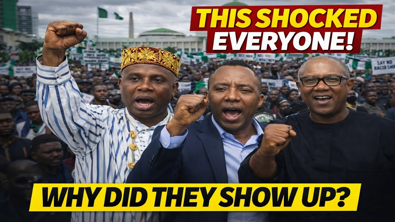 ABUJA SHOCKED‼️What Peter Obi, Amaechi & Sowore Did at the Protest Shocked Everyone