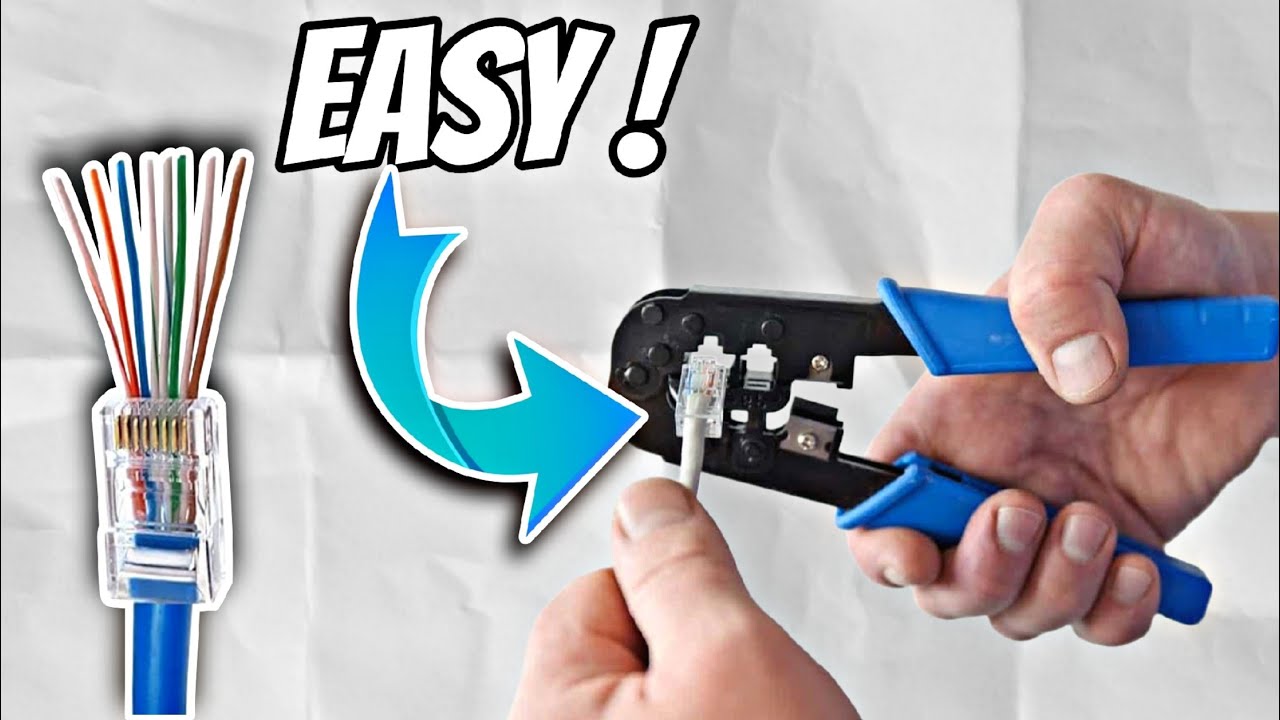 How to Wire Up Ethernet Plugs the EASY WAY! || Cat6 RJ45 Pass Through CCTV & ethnic cable