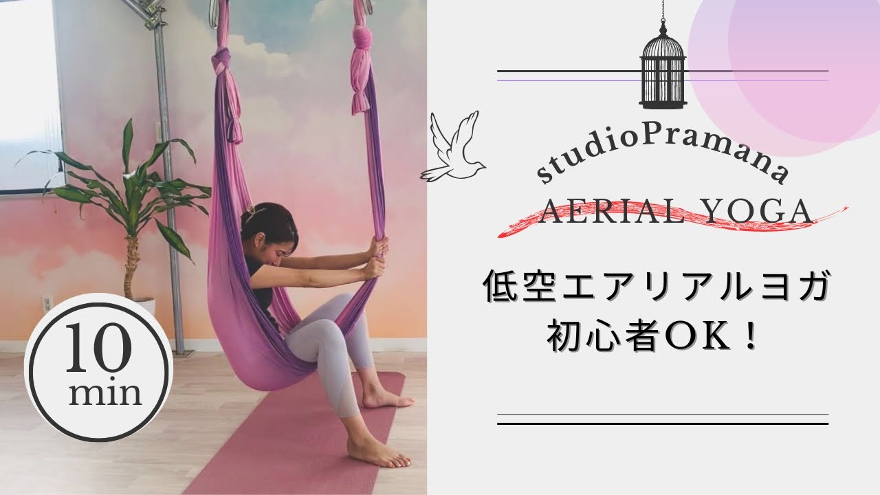 初心者OK🔰低空で肩背中ほぐし @studiopramana  #エアリアルヨガ #佐野市 #プラマーナ佐野