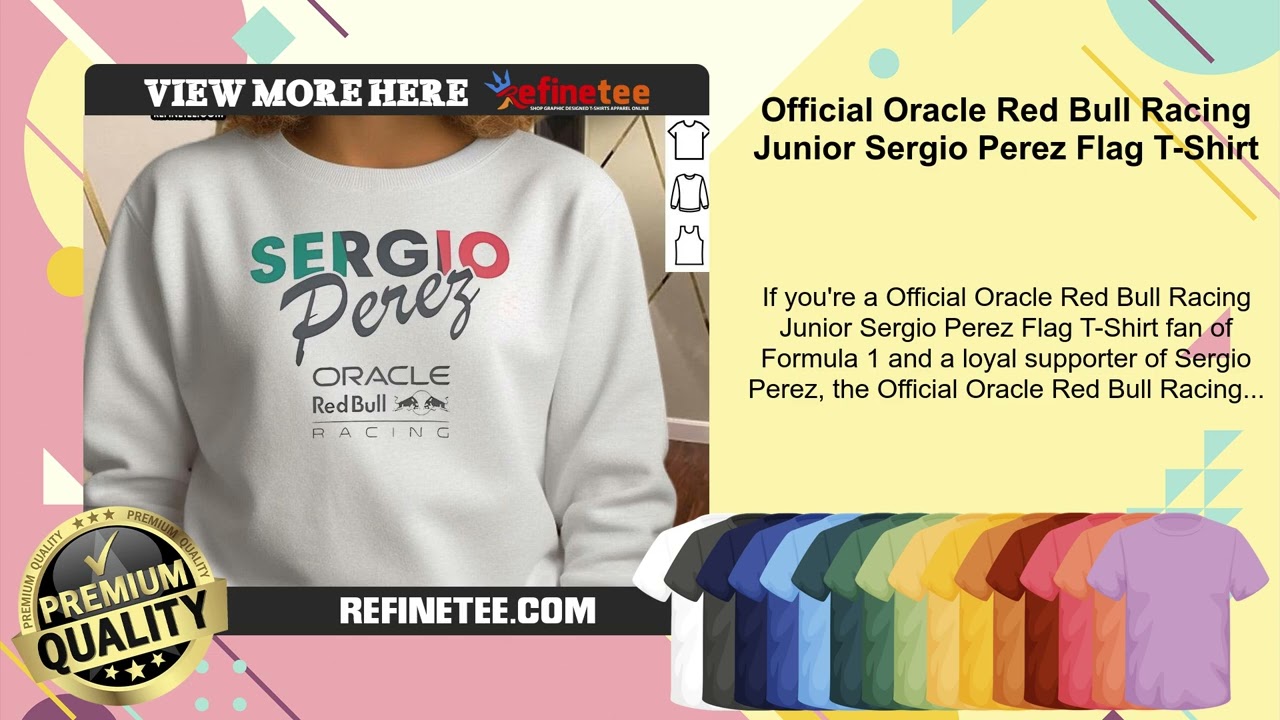 Official Oracle Red Bull Racing Junior Sergio Perez Flag T-Shirt