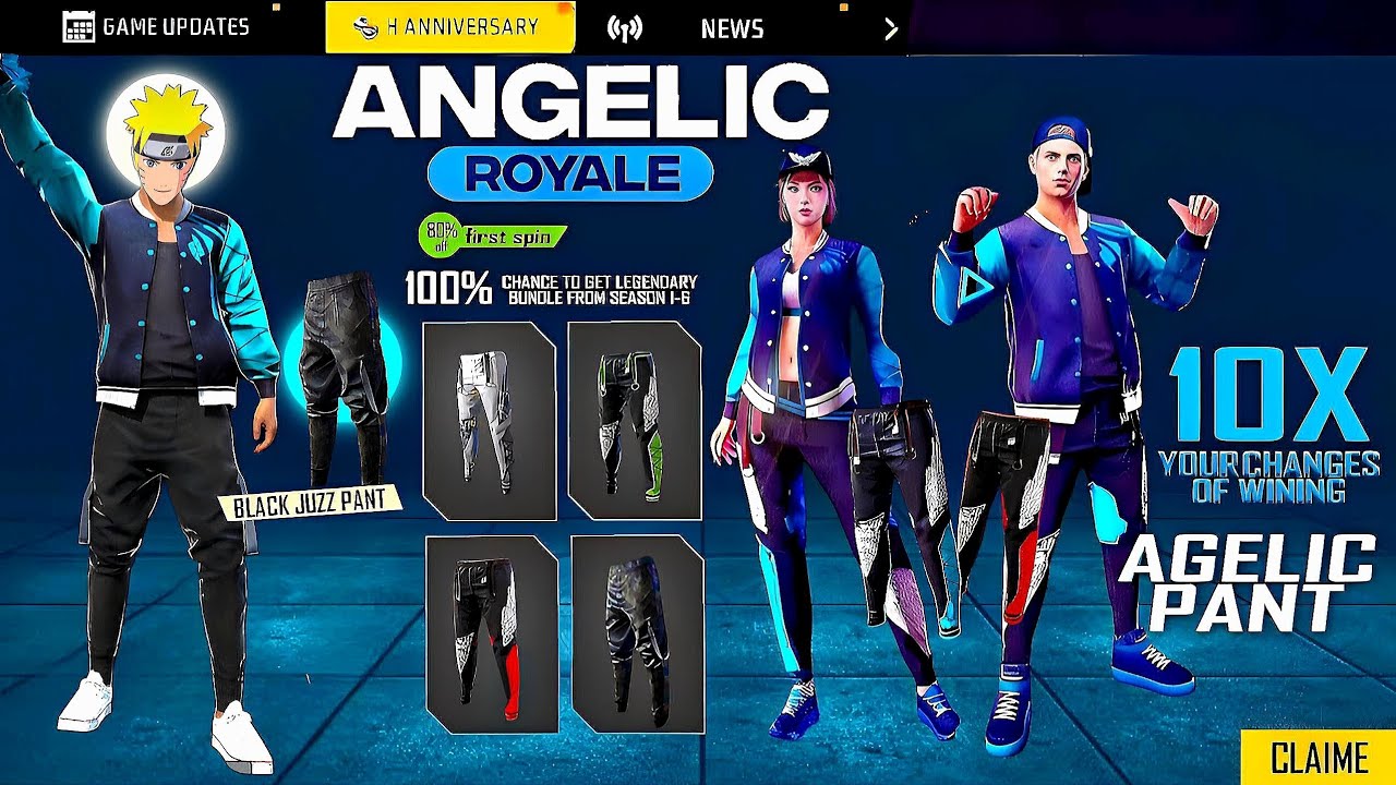 Angelic Pant Return (Confirm Date)🤯💥, Black Juzz Pant Event | Next Emote Royale FF | Ff New Event