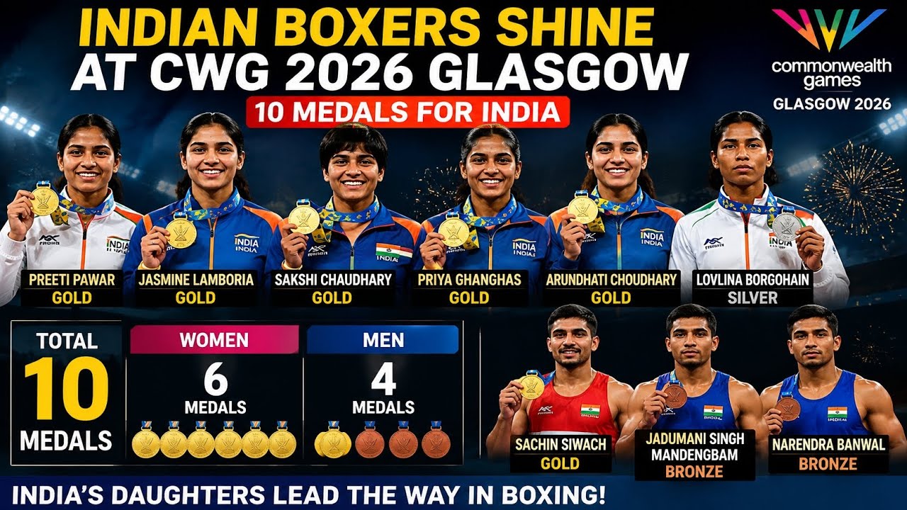 India's Golden Girls Make History! 6 Medals, 5 Golds at Glasgow 2026 Commonwealth Games