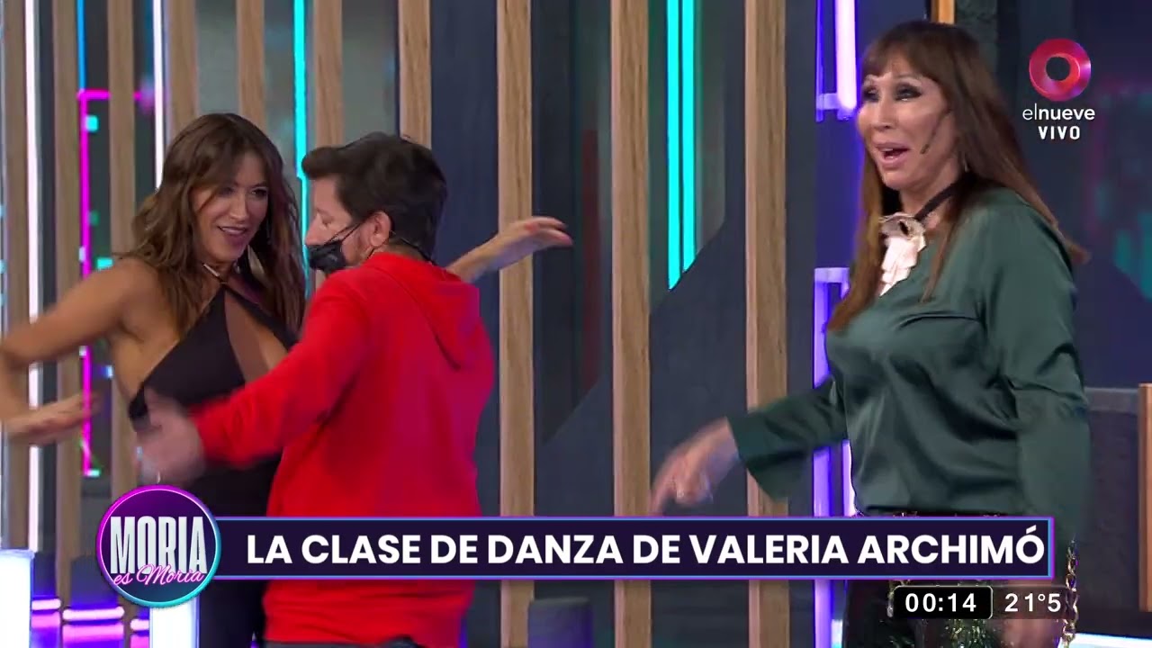 ¡Lo dieron todo!: Valeria Archimó le dio una clase de danza en vivo a Moria
