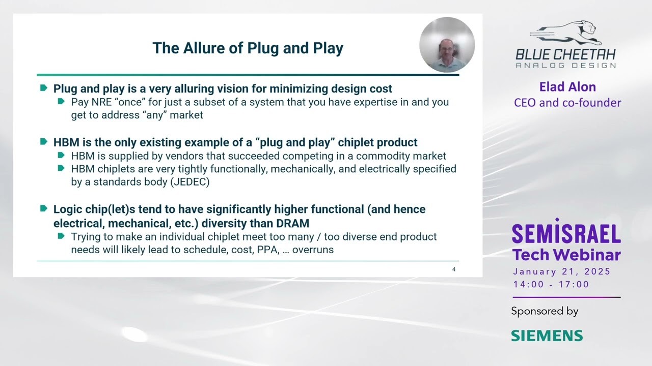 Emerging Chiplet Ecosystems Enable Innovative Multi-Vendor Designs, Elad Alon, CEO, Blue Cheetah