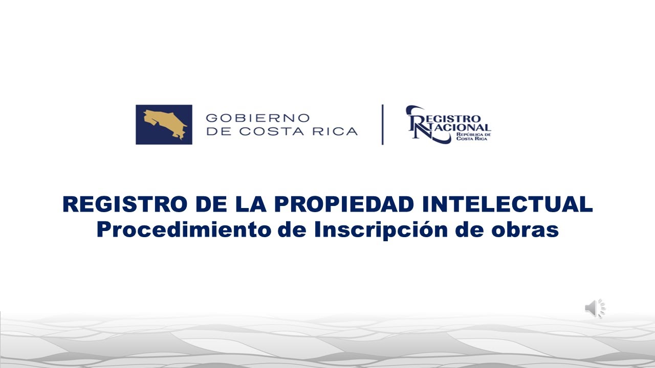 Procedimiento de inscripción de obras del Registro de Propiedad Intelectual