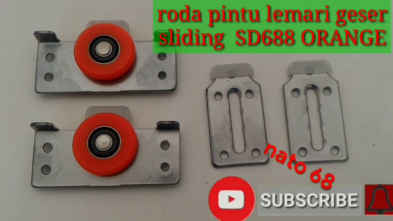 Roda+rel pintu lemari ORANGE// sliding door/geser SD 688  // cara pemasanganya