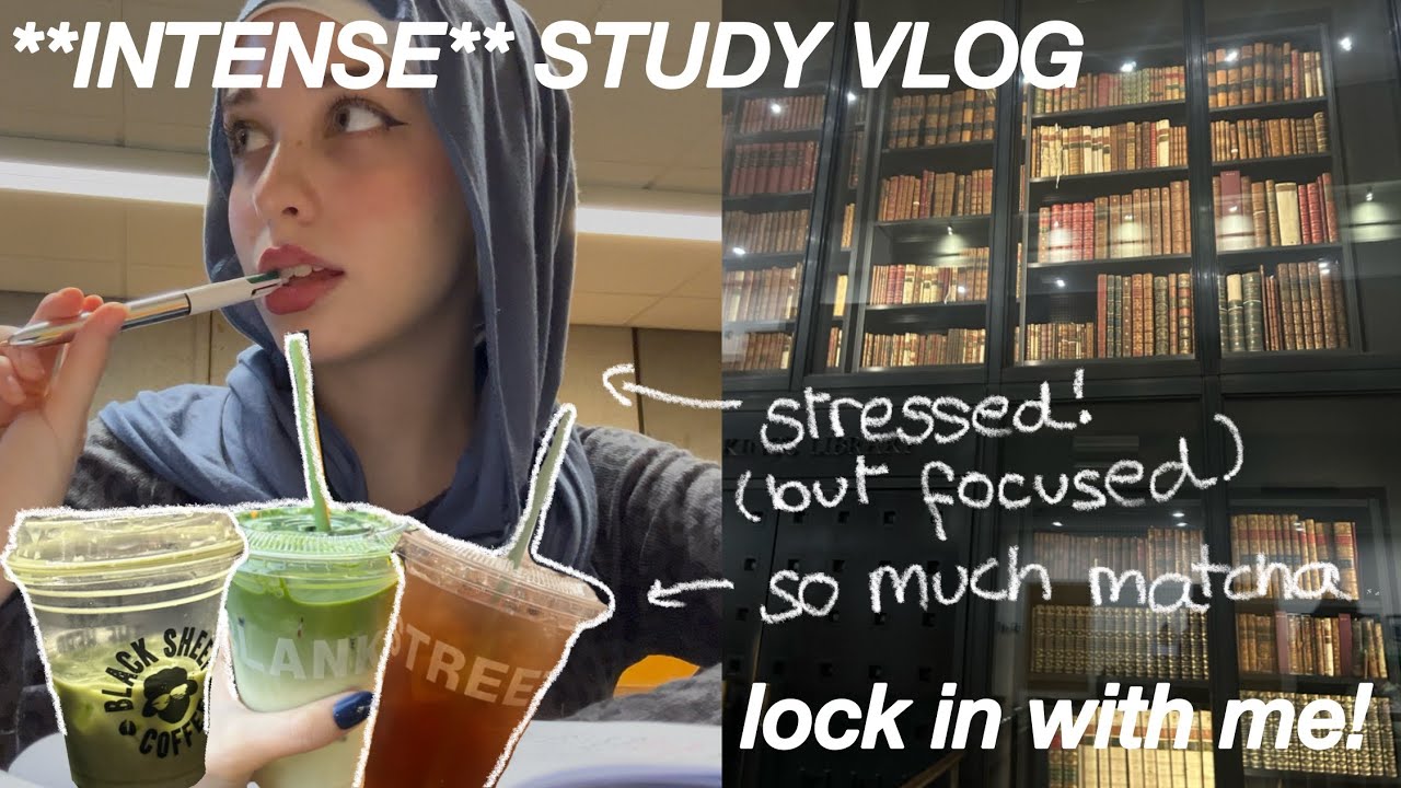 *INTENSE* STUDY VLOG || study with me, preparing for exams and assignments 📚